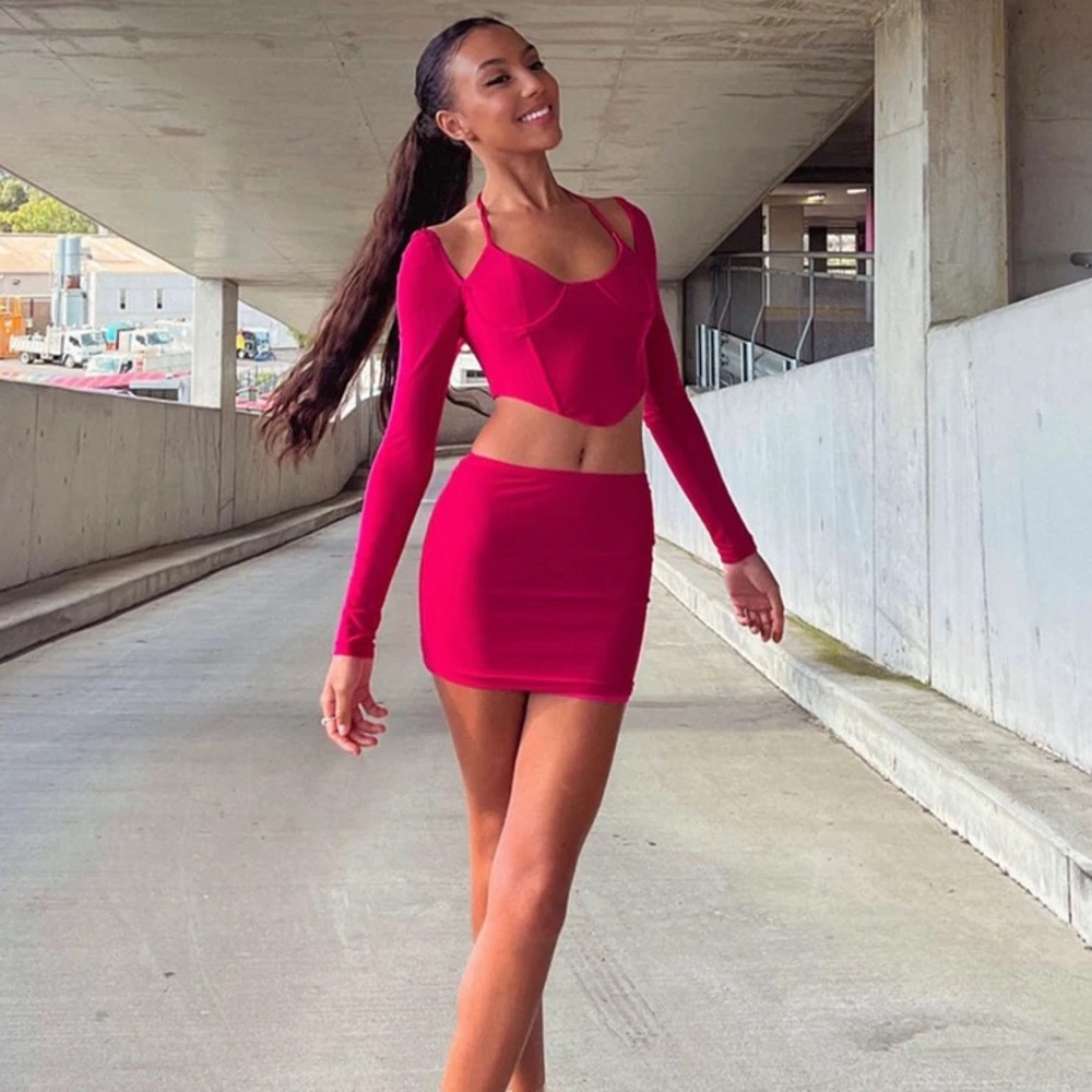 Pepper Mayo Hot Pink 2 Piece Set